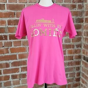 BLTEE Brian Lichtenberg Rollin'‎ With The Homies pink T-shirt M
